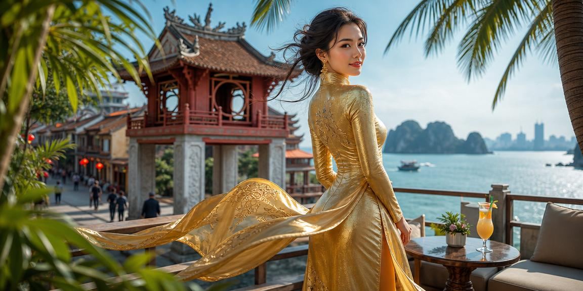 Khán giả Hà Nội mặc áo dài theo dõi thể thao và cá cược qua điện thoại trong ngày lễ