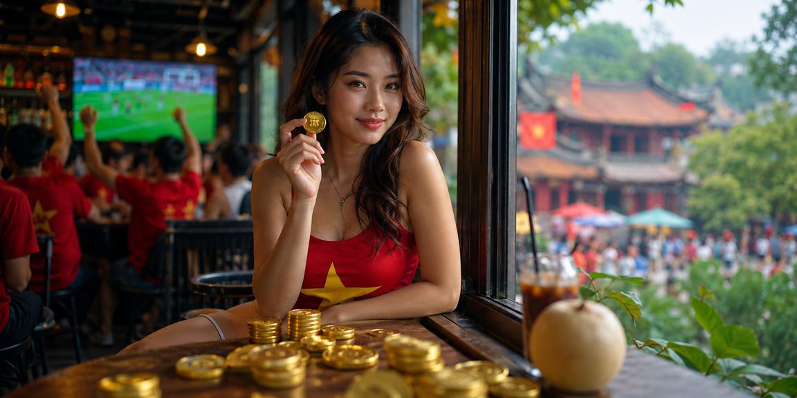 Người dùng Hà Nội theo dõi kèo bóng đá tại quán cà phê